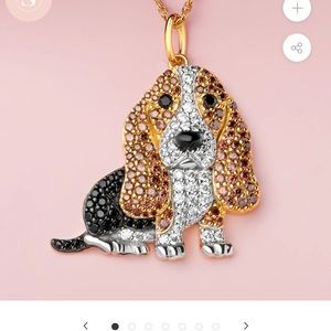 NWT Basset Hound Premium Pendant and Chain in Original Packaging